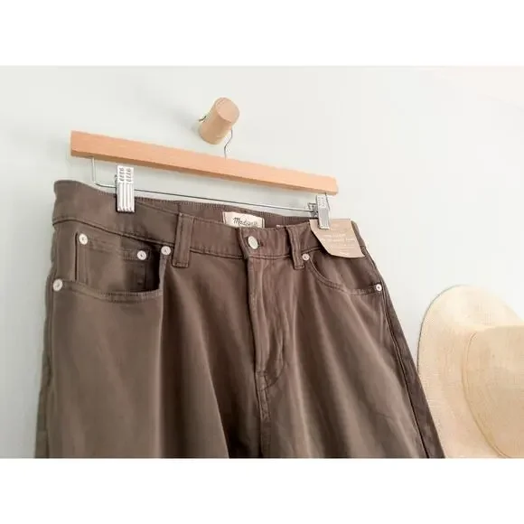 Madewell | NWT | The Allday 1991 Straight-Leg Pant in Driftwood Brown | Sz 31x32 - Picture 3 of 10